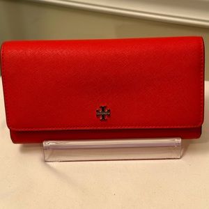 TORY BURCH EUC orange sturdy leather with very few minor issues.